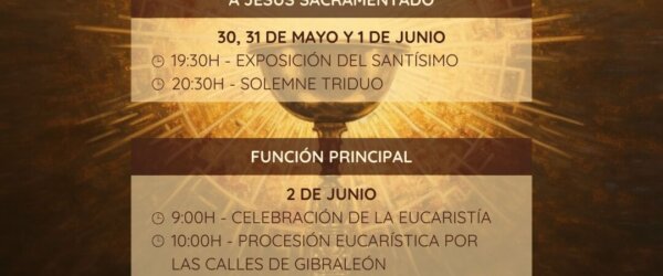Cultos en honor a Jesús Sacramentado